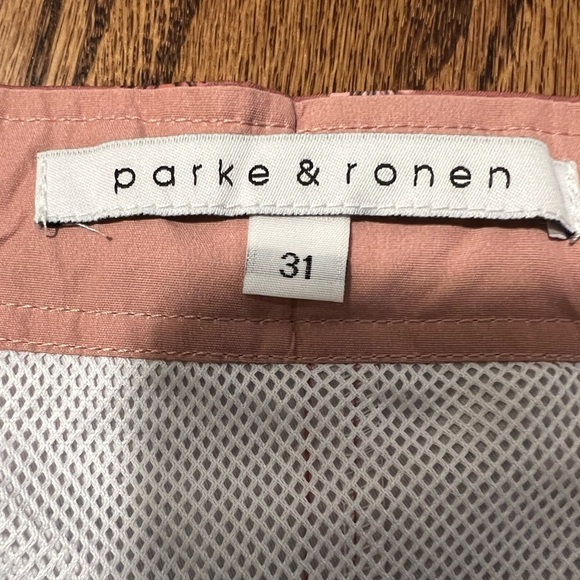 Parke &‎ Ronen | Burgundy Marquetry Print 6" Catalonia Stretch Sz 31 - Picture 4 of 8